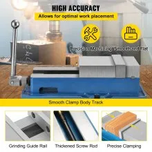VEVOR 6 pulgadas ACCU Lock Down Vise Precision Milling Vice 6 pulgadas Mandíbula Ancho Taladro Prensa Vise Fresadora Banco Abrazadera Tornillo de sujeción (6'')