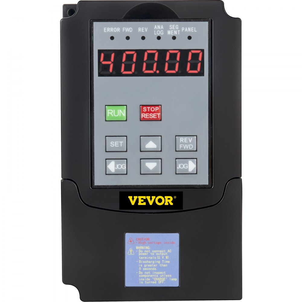 VEVOR VFD 7.5KW, variador de frecuencia 35A, convertidor inversor de accionamiento de motor CNC VFD 220 V, para control de velocidad del motor del husillo (entrada de 1 o 3 fases, salida de 3 fases)