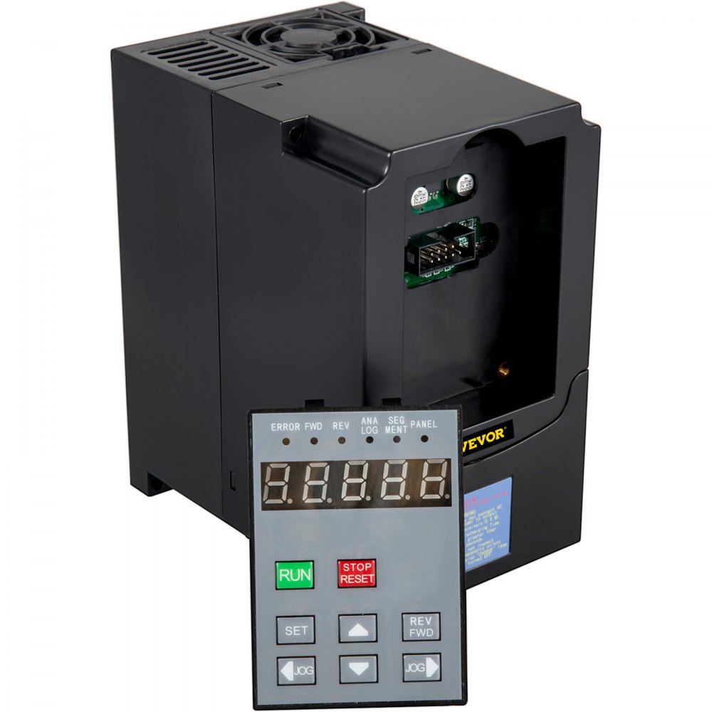 VEVOR VFD 7.5KW, variador de frecuencia 35A, convertidor inversor de accionamiento de motor CNC VFD 220 V, para control de velocidad del motor del husillo (entrada de 1 o 3 fases, salida de 3 fases)