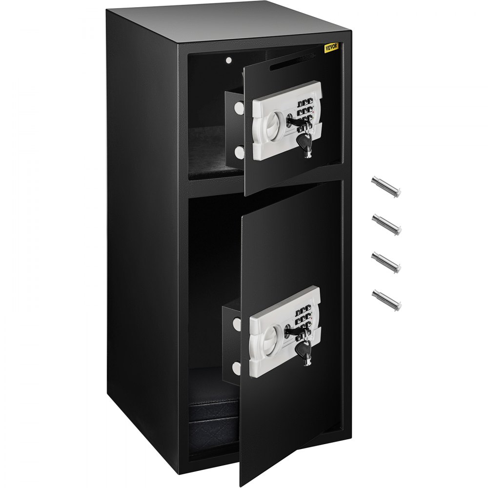 VEVOR - Caja fuerte de seguridad grande de doble puerta, 2,6 pies cúbicos, de acero, con cerradura digital para dinero, armas, joyas, color negro