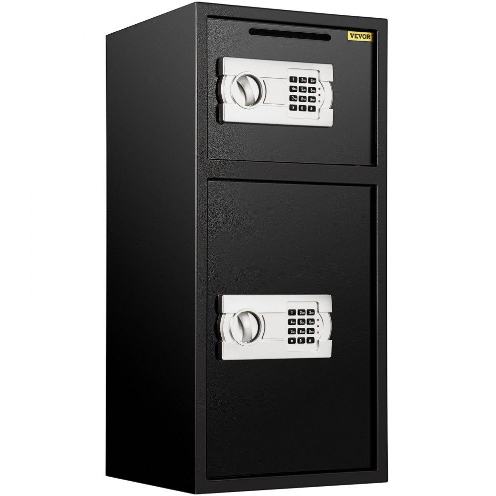 VEVOR - Caja fuerte de seguridad grande de doble puerta, 2,6 pies cúbicos, de acero, con cerradura digital para dinero, armas, joyas, color negro
