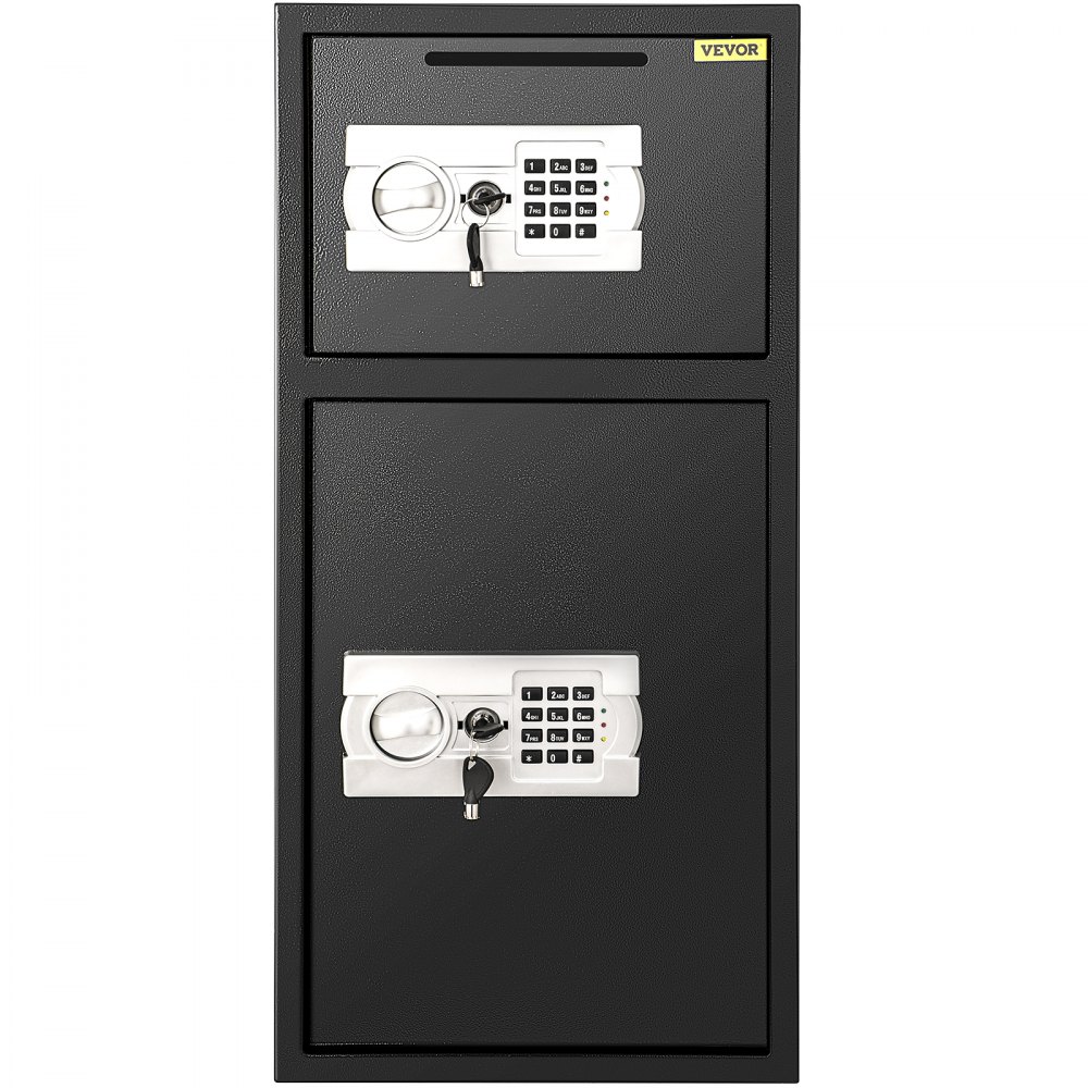 VEVOR - Caja fuerte de seguridad grande de doble puerta, 2,6 pies cúbicos, de acero, con cerradura digital para dinero, armas, joyas, color negro