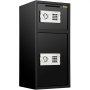VEVOR Large Double Door Security Safe Box 2.6 Cubic Feet Steel Safe Box Strong Box with Digital Lock for Money Gun Jewelry Black