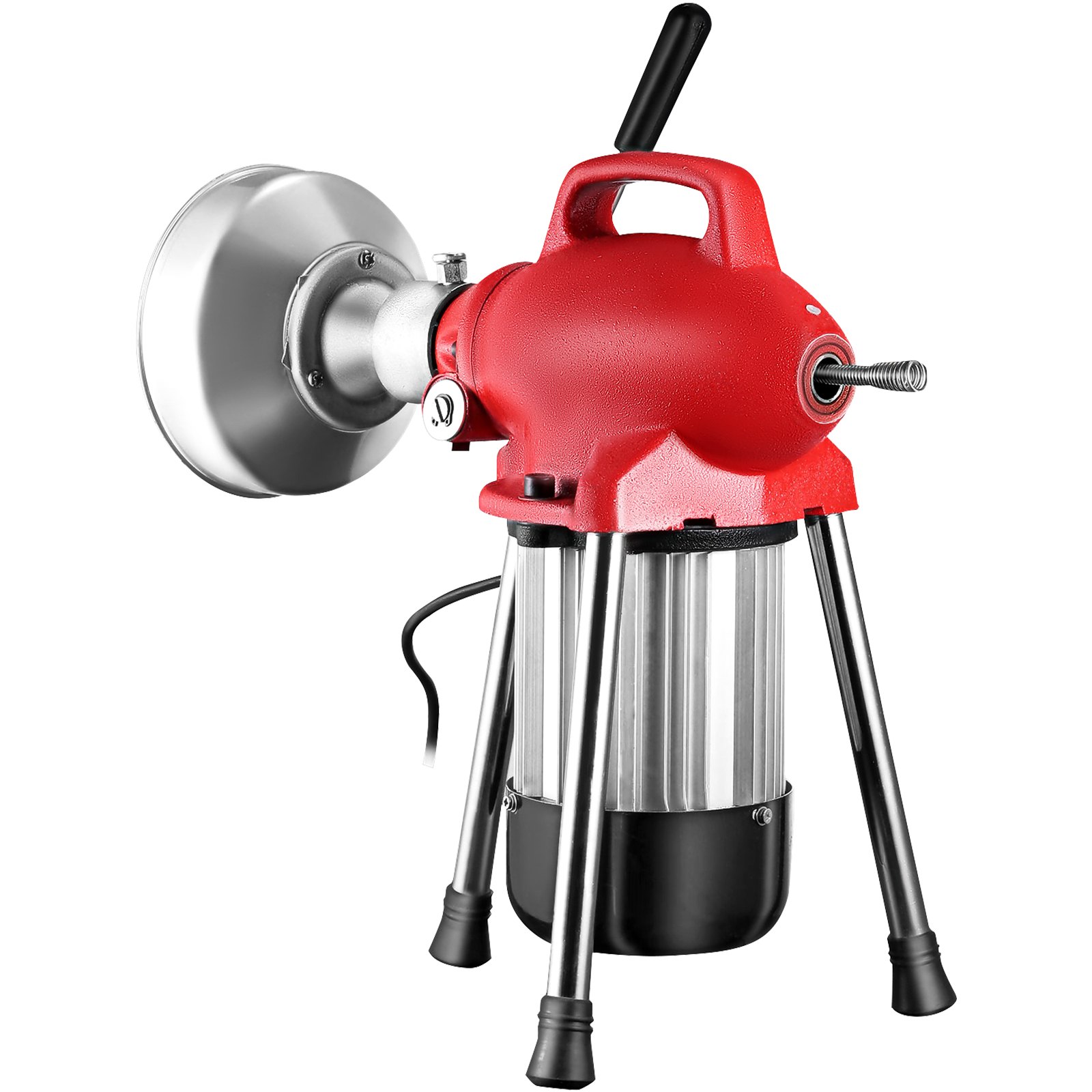 VEVOR Máquina de limpieza de desagües Máquina Desatascar Tuberías Limpieza de drenajes Limpiador de desagües seccional de 500 vatios Cable de resorte