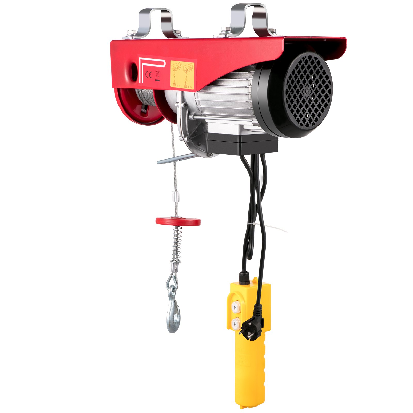 VEVOR Polipasto Eléctrico de 200/400 kg Cabrestante de Cable Eléctrico de 850W Cabrestante de Polipasto Eléctrico de 440/880 libras Estructura Resistente del Polipasto de Motor para Fábricas Almacenes