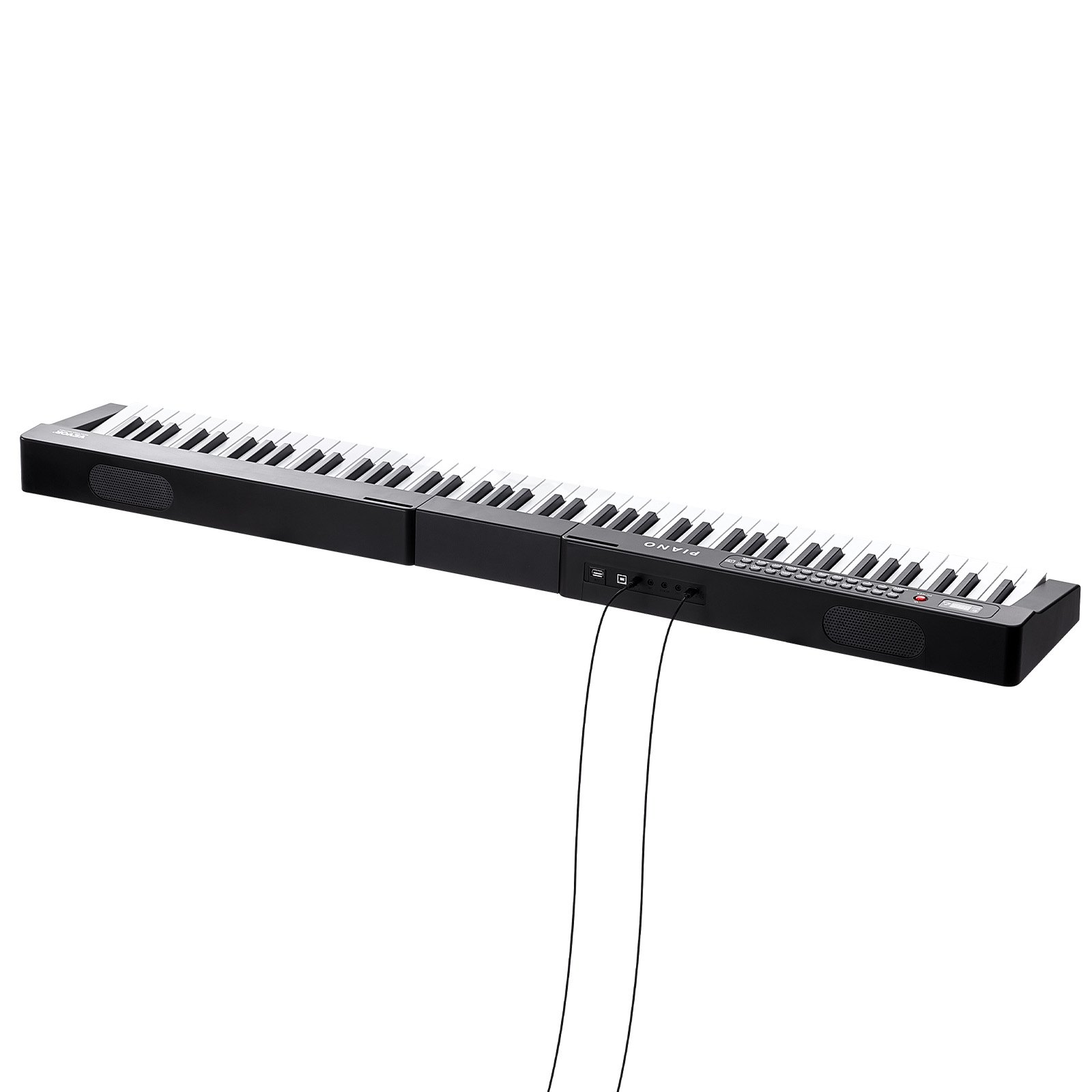 VEVOR - Piano digital de 88 teclas, teclas semipesadas, teclado eléctrico portátil de tamaño completo con 1000 tonos, altavoces integrados, pedal de sustain, auriculares, Bluetooth, MIDI y USB para principiantes.