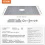 Kit de borde para ducha VEVOR, kit de plato de ducha de 60" x 48" con brida central de ABS de 2", membrana impermeable, rejilla de acero inoxidable, listones de pendiente para plato de ducha aptos para baño
