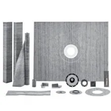 Kit de borde para ducha VEVOR, kit de plato de ducha de 60" x 48" con brida central de ABS de 2", membrana impermeable, rejilla de acero inoxidable, listones de pendiente para plato de ducha aptos para baño