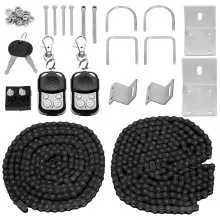 Abridor de puerta corrediza VEVOR AC1400 3100LBS con 2 controles remotos, kit de hardware de operador de puerta para seguridad, velocidad de movimiento de 43 pies por minuto, motor eléctrico de puerta deslizante de entrada rodante