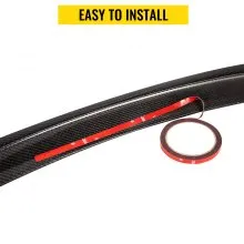 Alerón de maletero VEVOR compatible con Alfa Romeo Giulia Quadrifoglio Sedan de 4 puertas 2015-2020, alerón trasero de fibra de carbono con cinta especializada, alerón trasero GT para maletero de gama alta