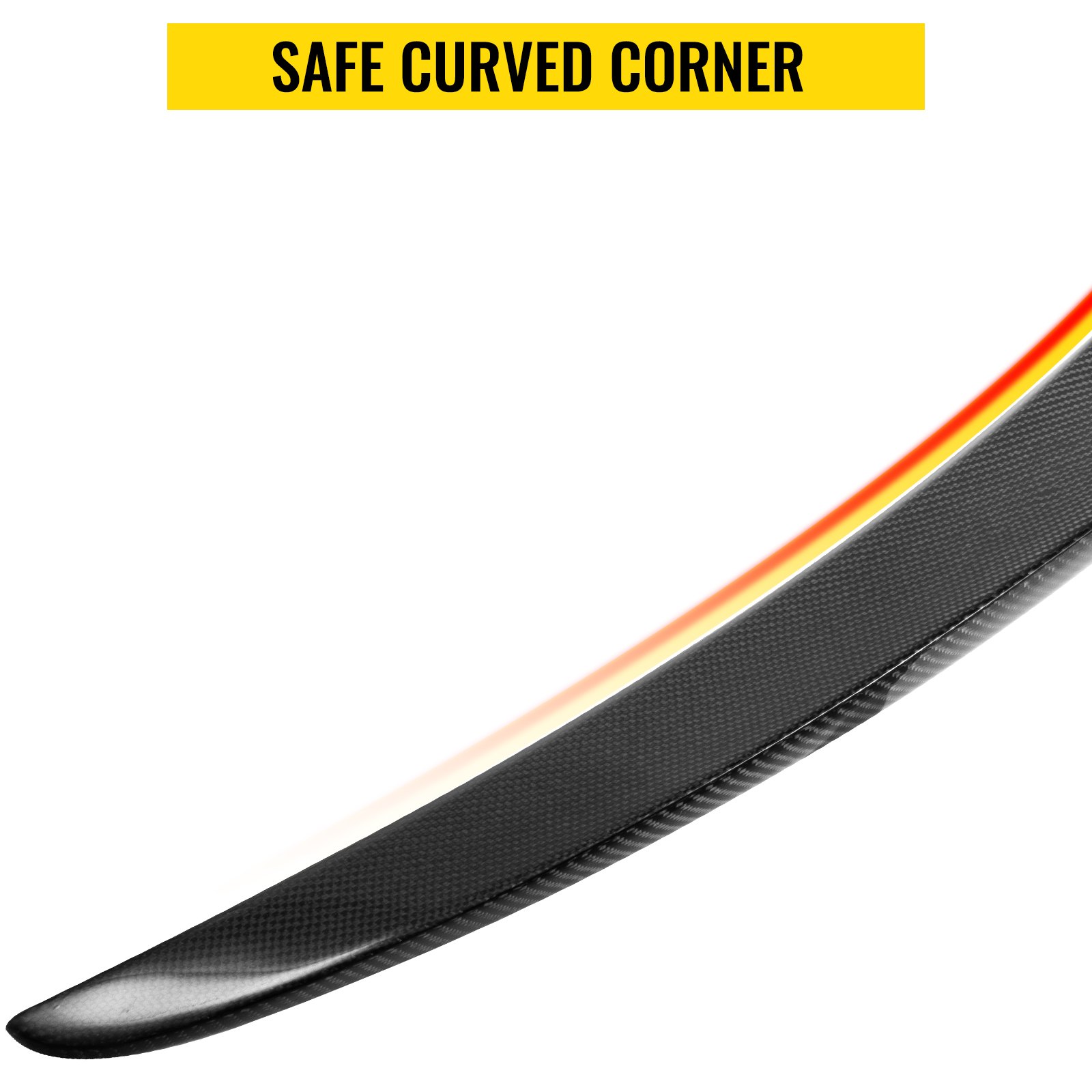 Alerón de maletero VEVOR compatible con Alfa Romeo Giulia Quadrifoglio Sedan de 4 puertas 2015-2020, alerón trasero de fibra de carbono con cinta especializada, alerón trasero GT para maletero de gama alta