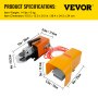 Herramienta de prensado neumática VEVOR AM-10 Máquina de prensado de terminal de cable accionado por aire neumático Prensado de hasta 16 mm2 Crimpadora neumática (crimpadora AM-10)