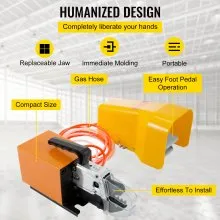 Herramienta de prensado neumática VEVOR AM-10 Máquina de prensado de terminal de cable accionado por aire neumático Prensado de hasta 16 mm2 Crimpadora neumática (crimpadora AM-10)