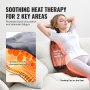VEVOR Cojín de asiento de masaje con calor, 6 motores de vibración, almohadilla de masaje para asiento, estera de silla de masaje vibratoria con 5 modos y 4 intensidades, 2 almohadillas térmicas para oficina en casa, alivio de fatiga y estrés para espalda, caderas