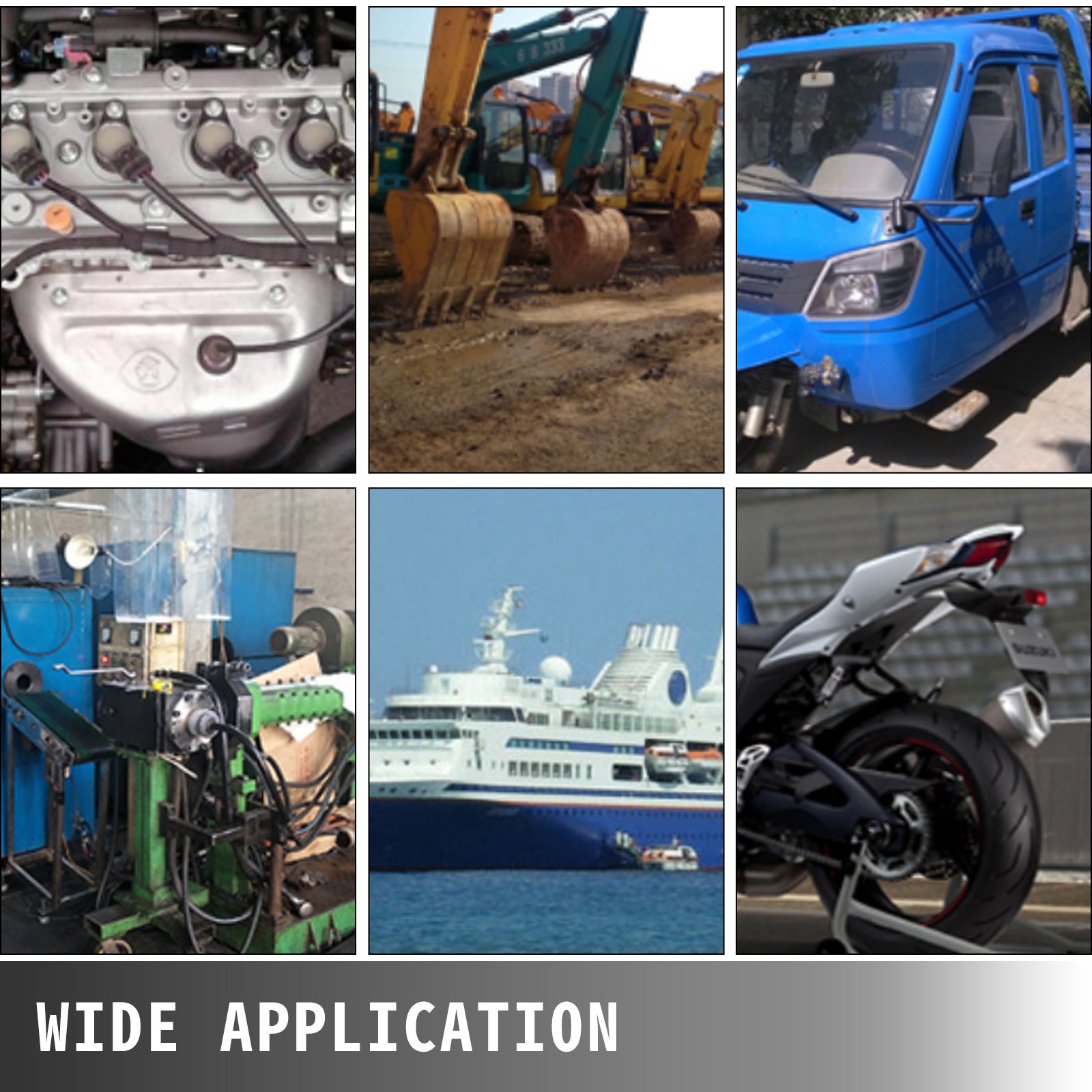 Motor, equipo de construcción, camión, maquinaria, barco y motocicleta. Kit de manguera de combustible VEVOR 8an.
