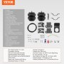 Kit de suspensión neumática VEVOR, kit de suspensión neumática compatible con Chevrolet Silverado 2500/3500HD y GMC Sierra 2500/3500HD 4WD RWD de 2001 a 2010, carga de 5000 lbs, de 5 a 100 PSI.