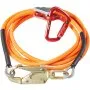 Kit de cuerda de seguridad con núcleo de seguridad de acero de 1/2" x 12' para escalada Flipline 75223 Broche giratorio