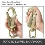 Kit de cuerda de seguridad con núcleo de seguridad de acero de 1/2" x 12' para escalada Flipline 75223 Broche giratorio