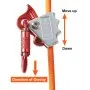 Kit de cuerda de seguridad con núcleo de seguridad de acero de 1/2" x 12' para escalada Flipline 75223 Broche giratorio