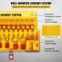VEVOR 58 kits de etiquetado de bloqueo, kit de seguridad eléctrica Loto incluye candados, estación de bloqueo, cerrojo, etiquetas y bridas, herramientas de seguridad de bloqueo y etiquetado para maquinaria industrial, energía eléctrica