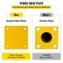 Bolardo de seguridad VEVOR 36-5.5 Bolardo de barrera de seguridad 5-1/2" OD 36" Altura Tubo con recubrimiento en polvo amarillo Barrera de seguridad de acero con 4 pernos de anclaje libres para áreas sensibles al tráfico