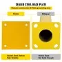 VEVOR Tuspuzz Bolardo de seguridad Poste de bolardo de acero Tubo amarillo Barrera de acero 36" H 5.5" D