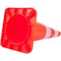 Cono de tráfico naranja con rayas reflectantes blancas, conos de seguridad VEVOR.