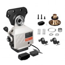 Alimentador de fresadora VEVOR con eje X, par de 150 in-lb, velocidad de rotación ajustable de 0 a 200 RPM, 120 V, para fresadoras Bridgeport de tipo rodilla con eje de 5/8" de diámetro.