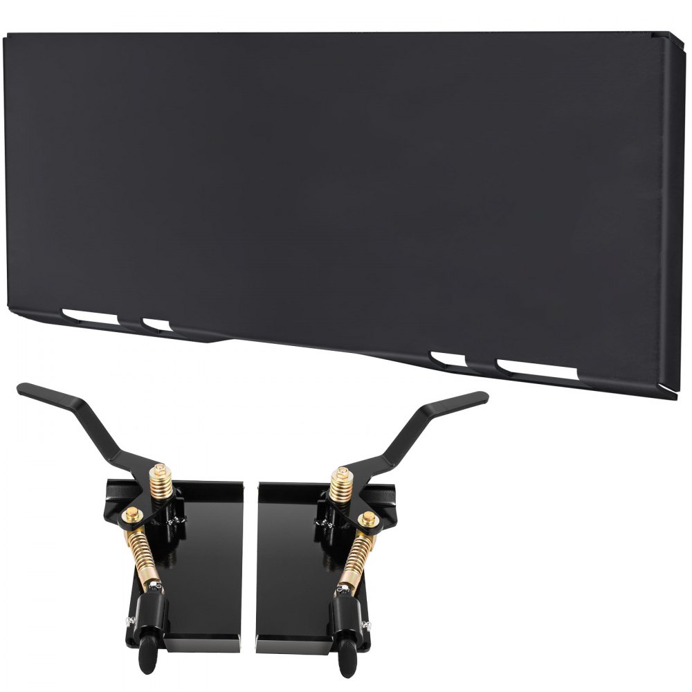 Accesorio de dirección deslizante VEVOR, placa de conexión rápida de 1/4 pulg., ancho interior de 45 pulg., altura de 18,5 pulg., accesorios de conexión rápida para cucharones, arados y horquillas.