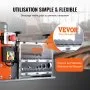 Peladora de cables automática VEVOR, pelacables motorizada eléctrica de 0,06''-1,57'', 750 W, 30 m/min con referencia de profundidad de pelado visible, 10 canales para reciclaje de chatarra de cobre