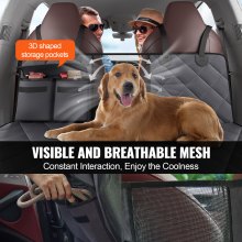 Funda para asiento trasero de coche para perros VEVOR de 54 x 24 pulgadas, impermeable, 600 D, para coches