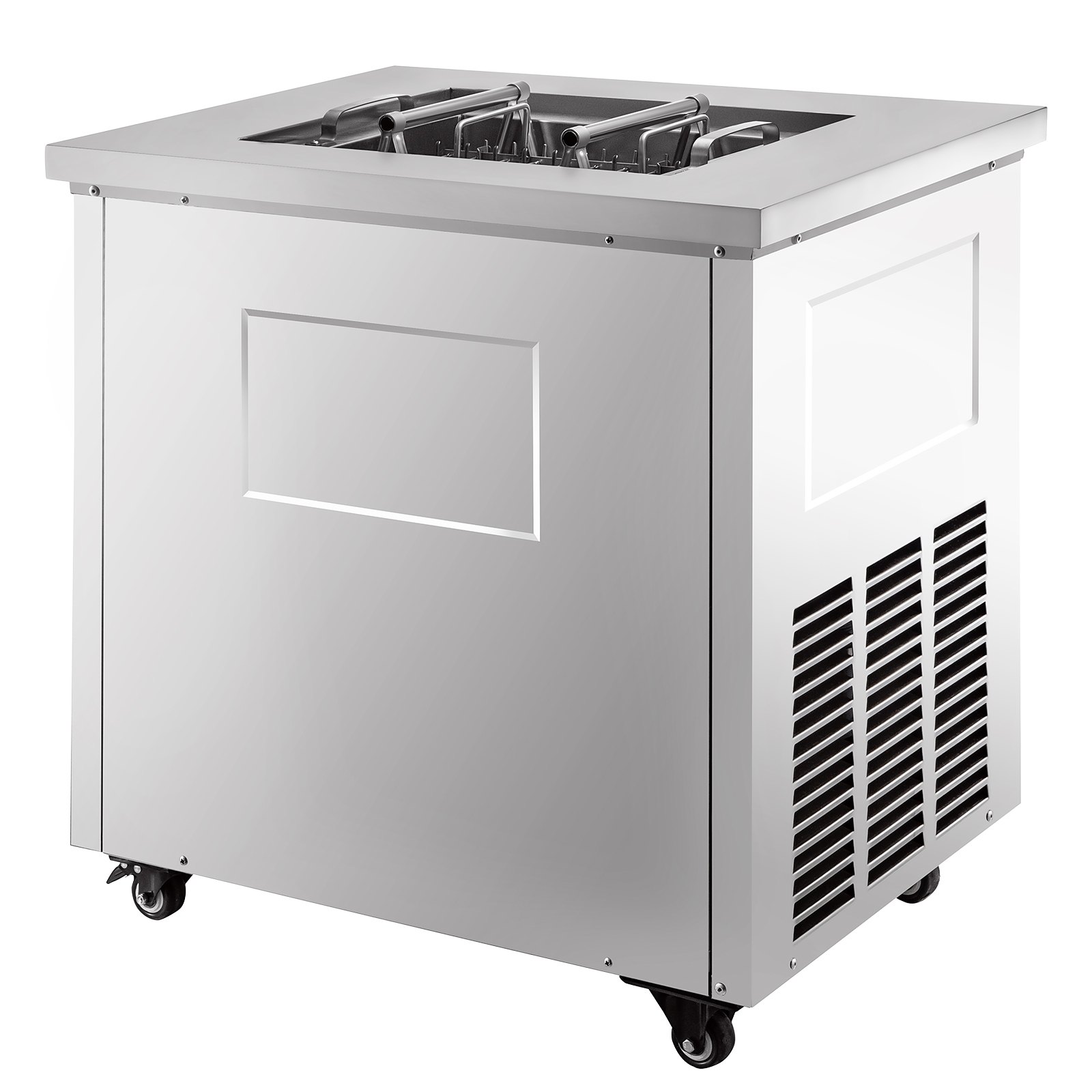 Tuspuzz Máquina de paletas de hielo comercial modelo único juego de máquinas de paletas de hielo comerciales 40 máquinas de fabricación de paletas de hielo de acero inoxidable, con juegos de paletas