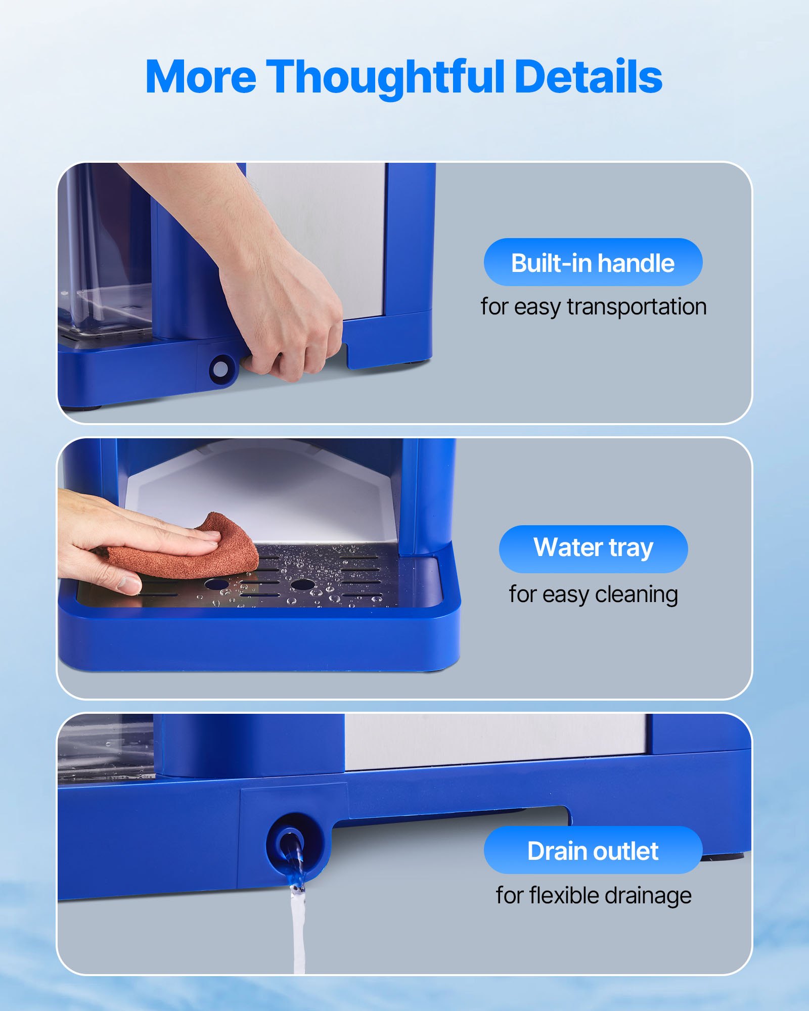 VEVOR - Máquina para raspar hielo comercial, 1.91 qt/1.8 l, eléctrica, grande, para conos de nieve, fina y esponjosa, con motor de 300 W, cuchillas de acero inoxidable, ideal para postres, fiestas, restaurantes, color azul