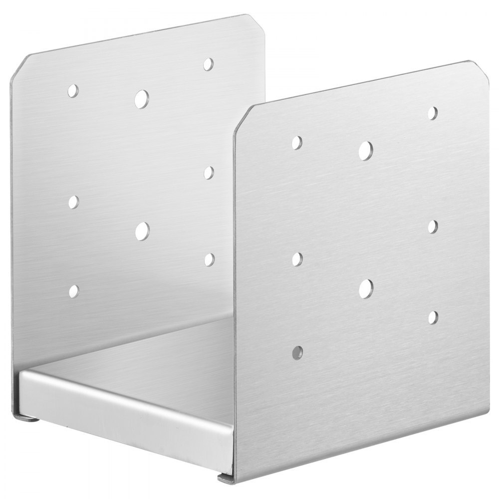 VEVOR 10 Piezas Soportes para Postes de Madera 6"x6"(152x152 mm) Base de Anclaje de Acero Inoxidable para Poste de Madera Tamaño Interno 140x150mm para Barandilla, Pasamanos, Pabellón, Porche, Terraza