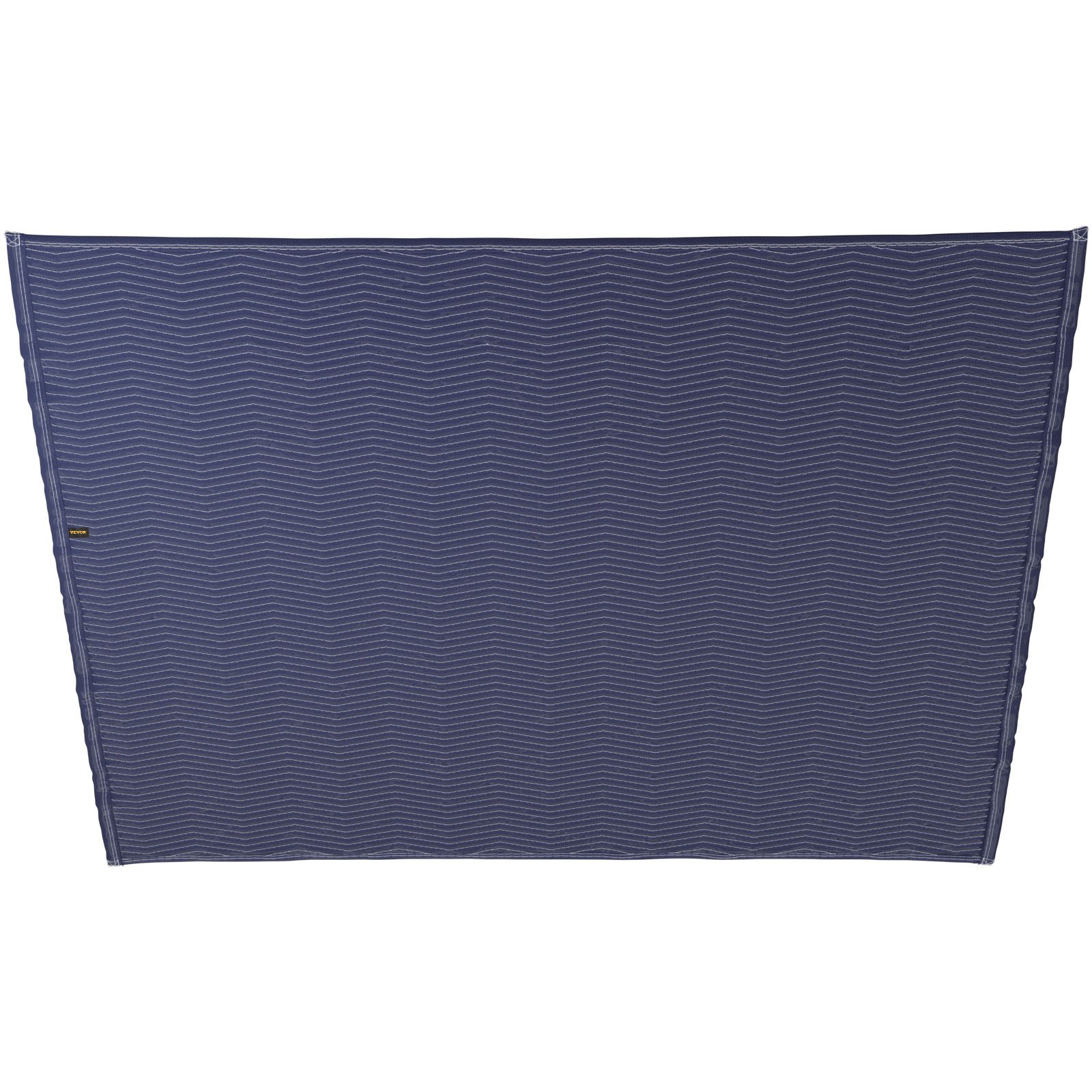 Mantas de mudanza VEVOR, color azul con estampado en zigzag, vista completa, funda protectora para muebles.