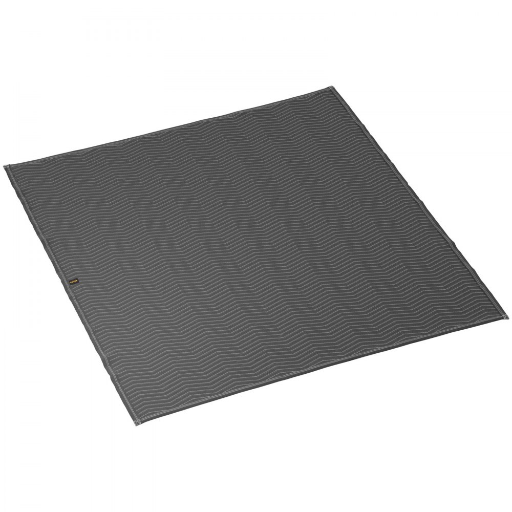 Mantas de mudanza VEVOR, 80" x 72" (peso de 42 lb/dz) - 12 paquetes, manta de embalaje de algodón reciclado y no tejido profesional, almohadillas de mudanza resistentes para proteger muebles, pisos, electrodomésticos, negro