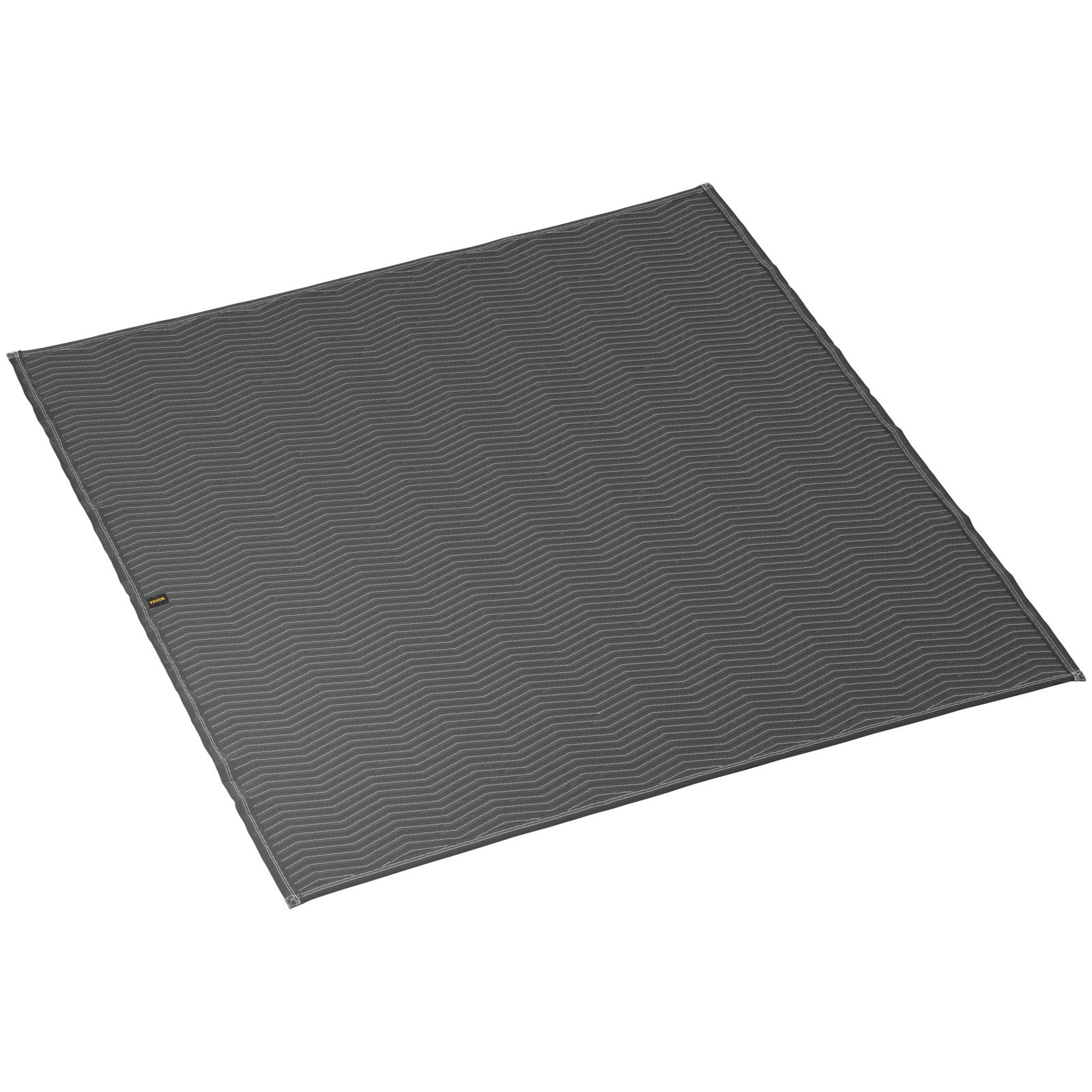 Mantas de mudanza VEVOR, 80" x 72" (peso de 42 lb/dz) - 12 paquetes, manta de embalaje de algodón reciclado y no tejido profesional, almohadillas de mudanza resistentes para proteger muebles, pisos, electrodomésticos, negro
