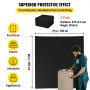 Mantas de mudanza VEVOR, 80" x 72" (peso 30 lb/dz) - Paquete de 4, manta de embalaje profesional de algodón no tejido y reciclado, almohadillas resistentes para proteger muebles, pisos y electrodomésticos, color negro