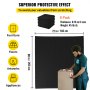 Mantas de mudanza VEVOR, 80" x 72" (peso de 45 lb/dz), 6 paquetes, manta de embalaje de algodón reciclado y no tejido profesional, almohadillas de mudanza resistentes para proteger muebles, pisos, electrodomésticos, color negro