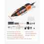 Kit de herramientas rotativas VEVOR de 51 piezas, miniherramienta rotativa eléctrica de 200 W con cable, 8000-40000 RPM, multiusos, con mandril universal para grabar, lijar, amolar, pulir, cortar y hacer manualidades.