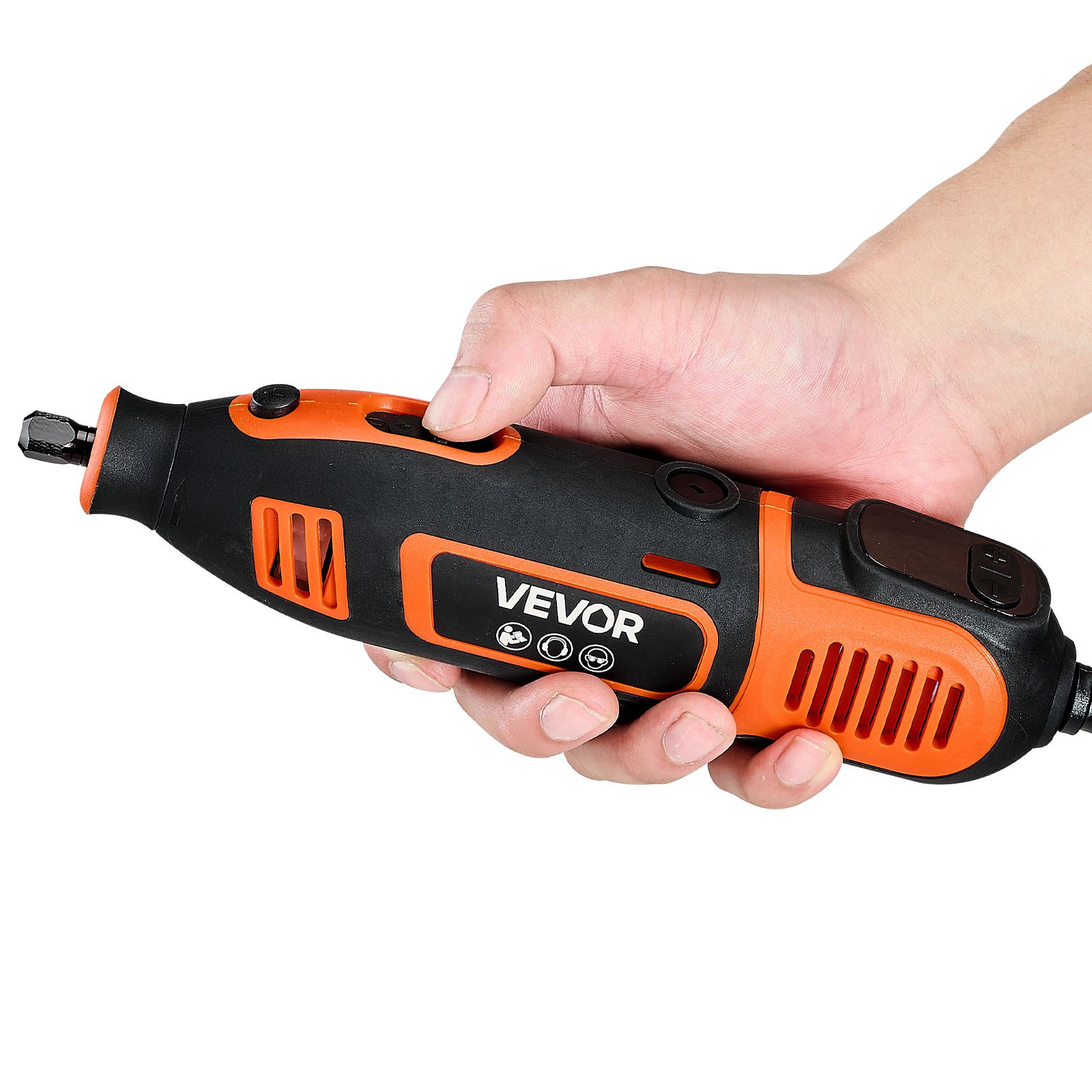 Kit de herramientas rotativas VEVOR de 51 piezas, miniherramienta rotativa eléctrica de 200 W con cable, 8000-40000 RPM, multiusos, con mandril universal para grabar, lijar, amolar, pulir, cortar y hacer manualidades.