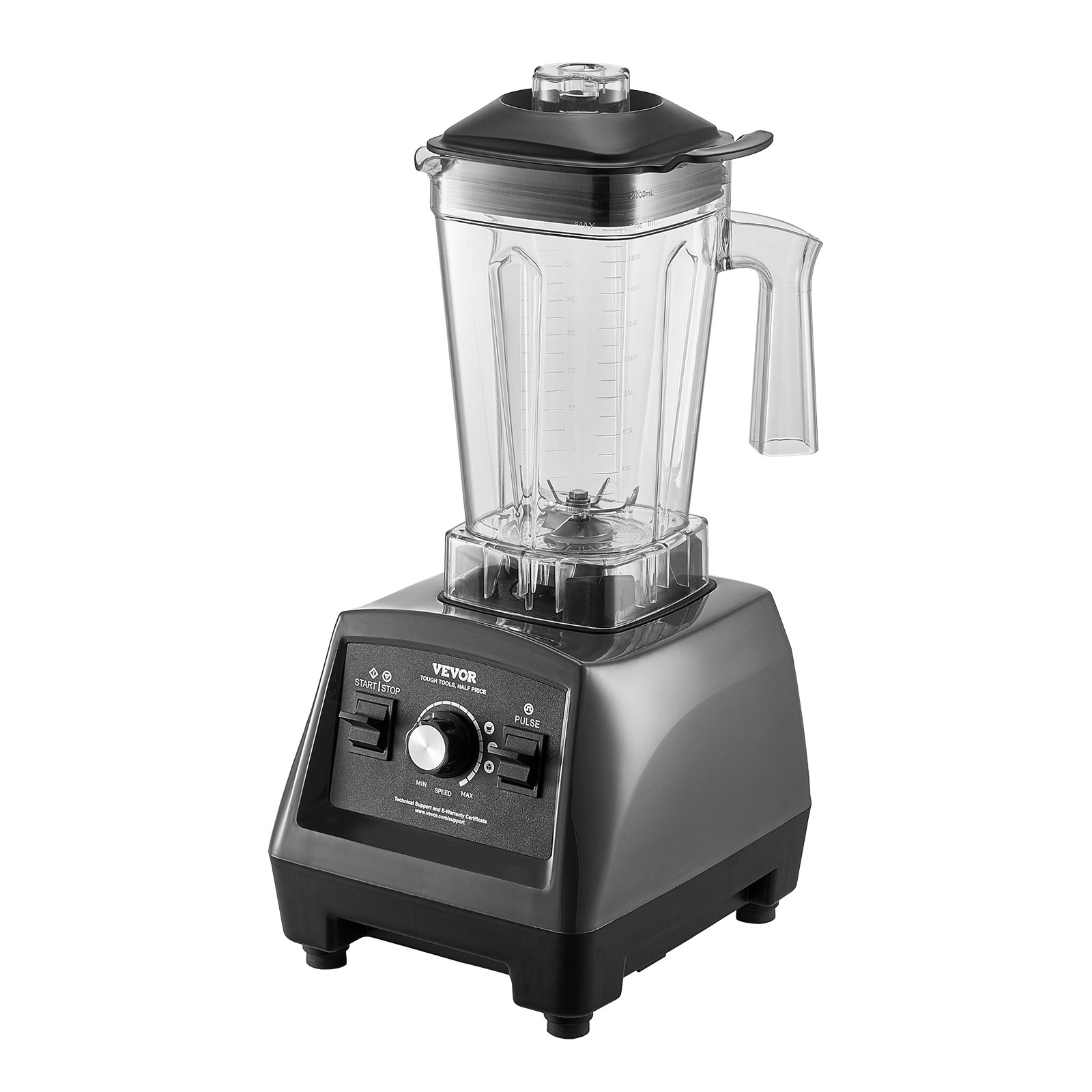 Licuadora VEVOR para batidos, 1400 W, 1,7 l, potente motor, multifuncional, ideal para cocina.