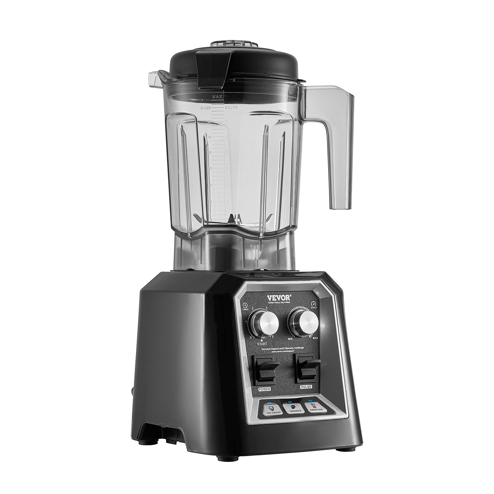 Licuadora VEVOR para batidos, 1400 W, 68 oz, profesional, con potente motor, multifuncional, con recipiente para triturar batidos, zumos y zumos, ideal para la cocina.