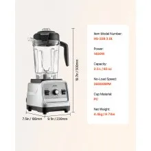 Licuadora de 85 oz y 1400 W para batidos Licuadora procesadora de alimentos para cocina