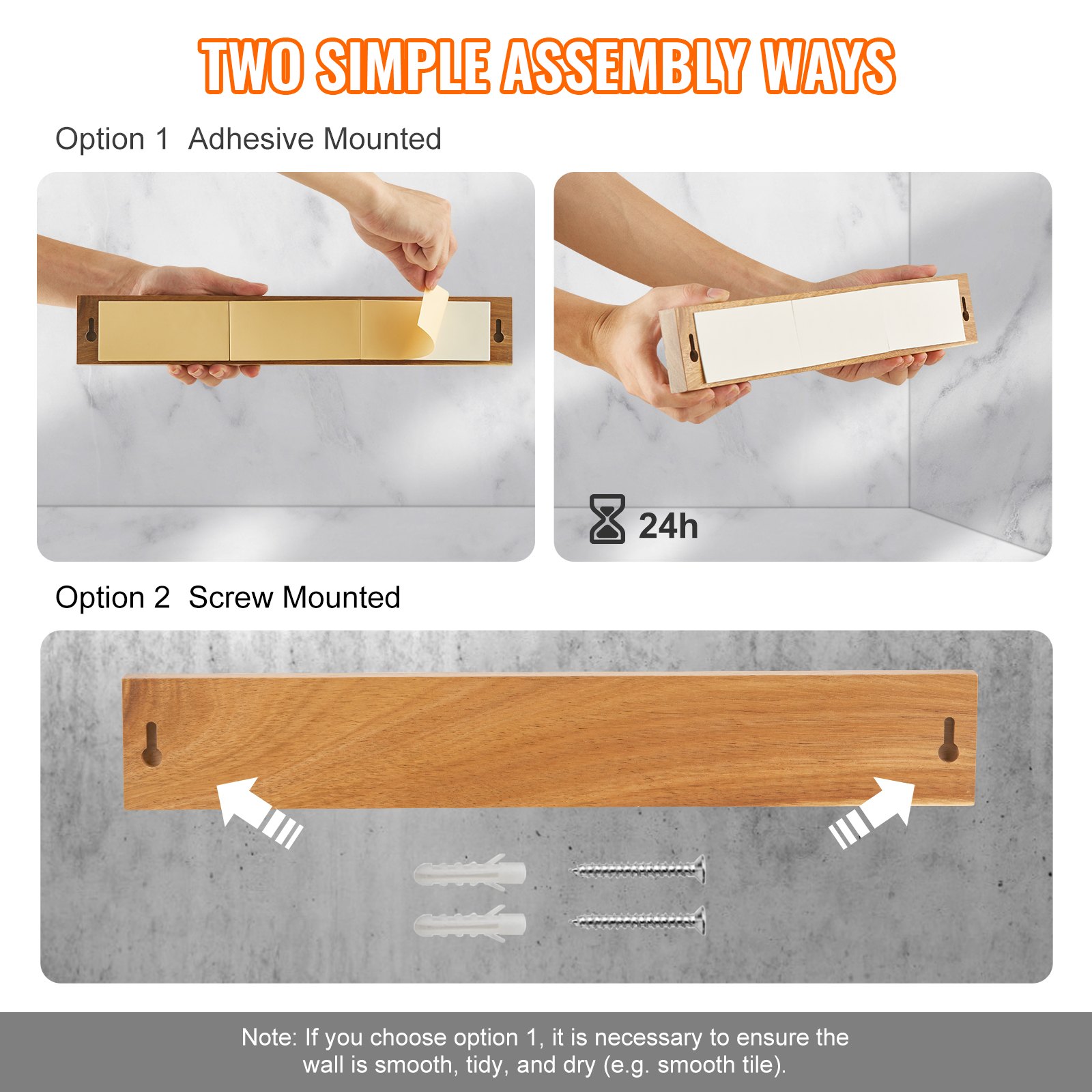 VEVOR Porta cuchillos magnético con imán fuerte mejorado, organizador de tiras de cuchillos sin perforación de 16 pulgadas para pared, almacenamiento multifuncional, estante para cuchillos de madera de acacia, barra para cuchillos de cocina, utensilios, herramientas