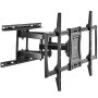 Soporte de TV de movimiento completo VEVOR con brazos ajustables y marco de metal negro resistente.