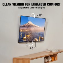 VEVOR Soporte de pared universal para TV, soporte de TV de perfil bajo que se adapta a la mayoría de televisores de 37 a 70 pulgadas, soportes de TV de montaje en pared inclinables, VESA máximo de 600 x 400 mm, soporta hasta 132 libras