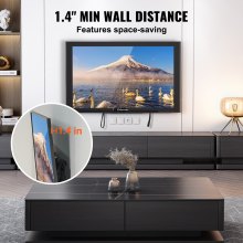 VEVOR Soporte de pared universal para TV, soporte de TV de perfil bajo que se adapta a la mayoría de televisores de 37 a 70 pulgadas, soportes de TV de montaje en pared inclinables, VESA máximo de 600 x 400 mm, soporta hasta 132 libras