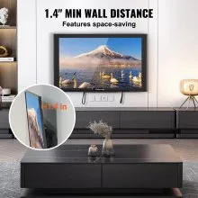 VEVOR Soporte de pared universal para TV, soporte de TV de perfil bajo que se adapta a la mayoría de televisores de 37 a 70 pulgadas, soportes de TV de montaje en pared inclinables, VESA máximo de 600 x 400 mm, soporta hasta 132 libras