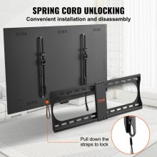 VEVOR Soporte de pared universal para TV, soporte de TV de perfil bajo que se adapta a la mayoría de televisores de 37 a 70 pulgadas, soportes de TV de montaje en pared inclinables, VESA máximo de 600 x 400 mm, soporta hasta 132 libras